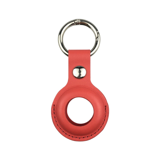 Premium leather AirTag holder displaying rich texture and durable craftsmanship