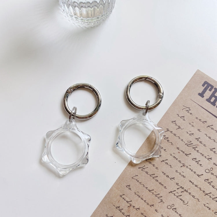 Shockproof Anti-scratch Hexagon Protective Case Cover Key Chain with Hang Loop For AirTag, Hexagon