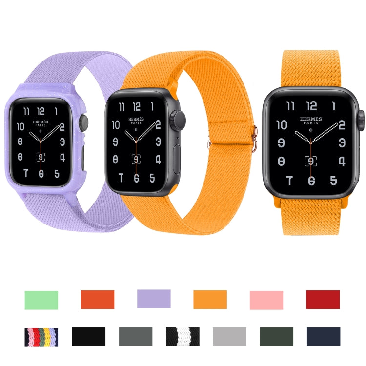 8-shaped Buckle Nylon Replacement Strap Watchband, For Apple Watch Series  7  45mm / & 6 & SE & 5 & 4 44mm
