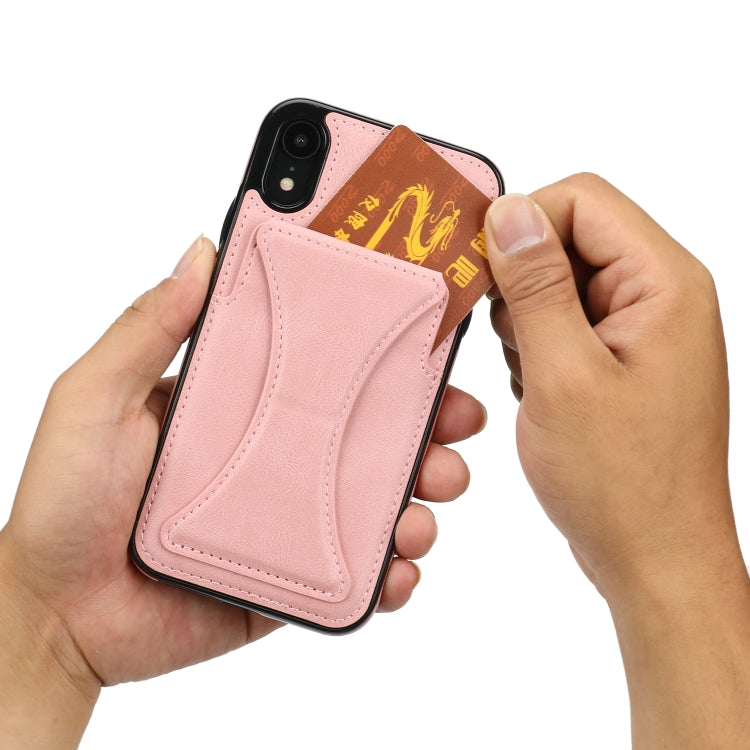 Ultra-thin Shockproof Protective Case with Holder & Metal Magnetic Function, For iPhone XR, For Samsung Galaxy S10e, For Samsung Galaxy S20, For Samsung Galaxy A30