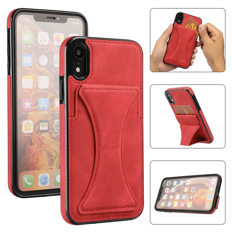 Ultra-thin Shockproof Protective Case with Holder & Metal Magnetic Function, For iPhone XR, For Samsung Galaxy S10e, For Samsung Galaxy S20, For Samsung Galaxy A30