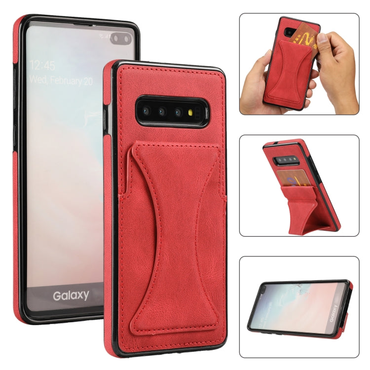 Ultra-thin Shockproof Protective Case with Holder & Metal Magnetic Function, For iPhone XR, For Samsung Galaxy S10e, For Samsung Galaxy S20, For Samsung Galaxy A30