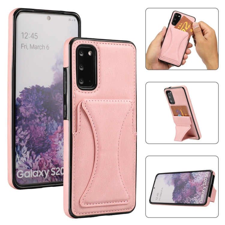 Ultra-thin Shockproof Protective Case with Holder & Metal Magnetic Function, For iPhone XR, For Samsung Galaxy S10e, For Samsung Galaxy S20, For Samsung Galaxy A30