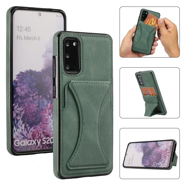 Ultra-thin Shockproof Protective Case with Holder & Metal Magnetic Function, For iPhone XR, For Samsung Galaxy S10e, For Samsung Galaxy S20, For Samsung Galaxy A30