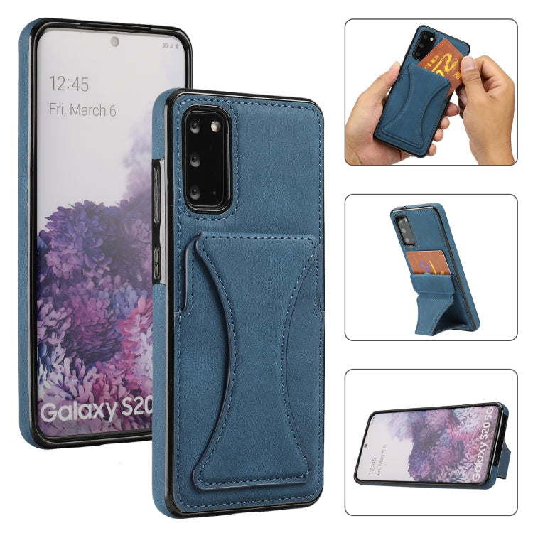 Ultra-thin Shockproof Protective Case with Holder & Metal Magnetic Function, For iPhone XR, For Samsung Galaxy S10e, For Samsung Galaxy S20, For Samsung Galaxy A30