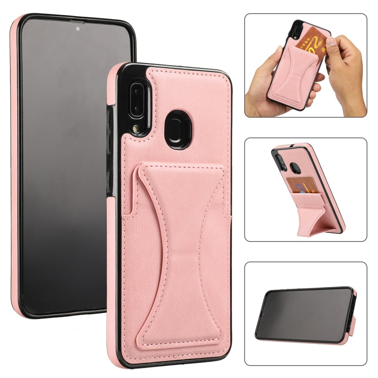 Ultra-thin Shockproof Protective Case with Holder & Metal Magnetic Function, For iPhone XR, For Samsung Galaxy S10e, For Samsung Galaxy S20, For Samsung Galaxy A30
