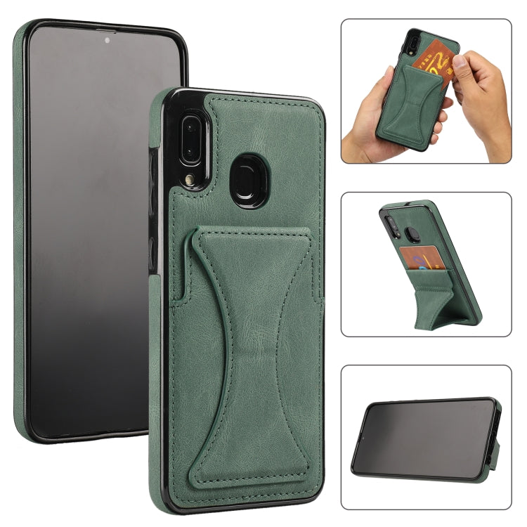 Ultra-thin Shockproof Protective Case with Holder & Metal Magnetic Function, For iPhone XR, For Samsung Galaxy S10e, For Samsung Galaxy S20, For Samsung Galaxy A30