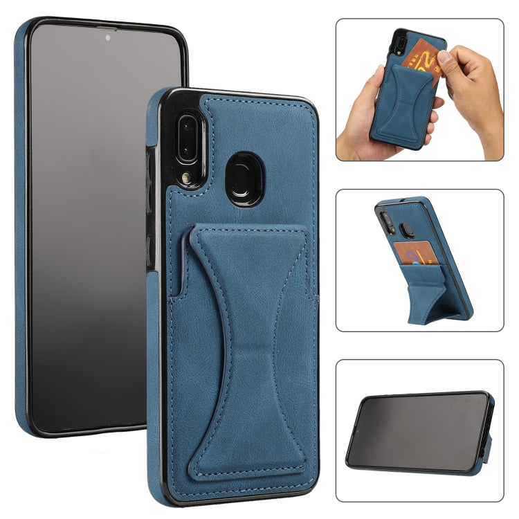 Ultra-thin Shockproof Protective Case with Holder & Metal Magnetic Function, For iPhone XR, For Samsung Galaxy S10e, For Samsung Galaxy S20, For Samsung Galaxy A30