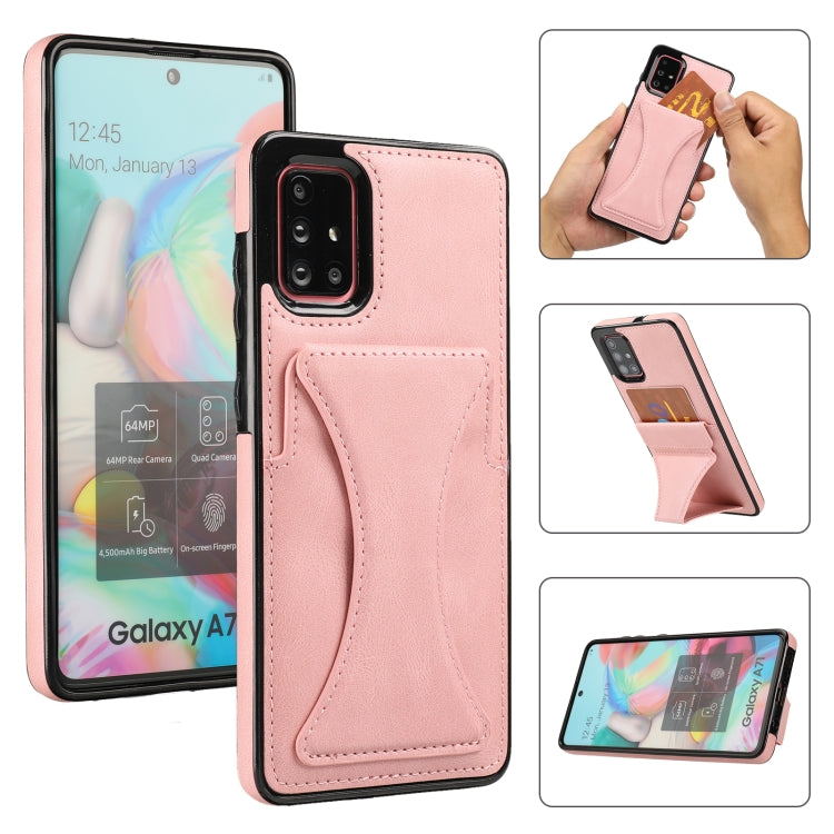 Ultra-thin Shockproof Protective Case with Holder & Metal Magnetic Function, For Samsung Galaxy A50s, For Samsung Galaxy A71, For Samsung Galaxy S10