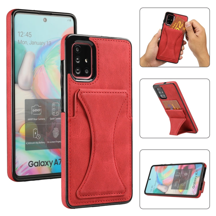 Ultra-thin Shockproof Protective Case with Holder & Metal Magnetic Function, For Samsung Galaxy A50s, For Samsung Galaxy A71, For Samsung Galaxy S10