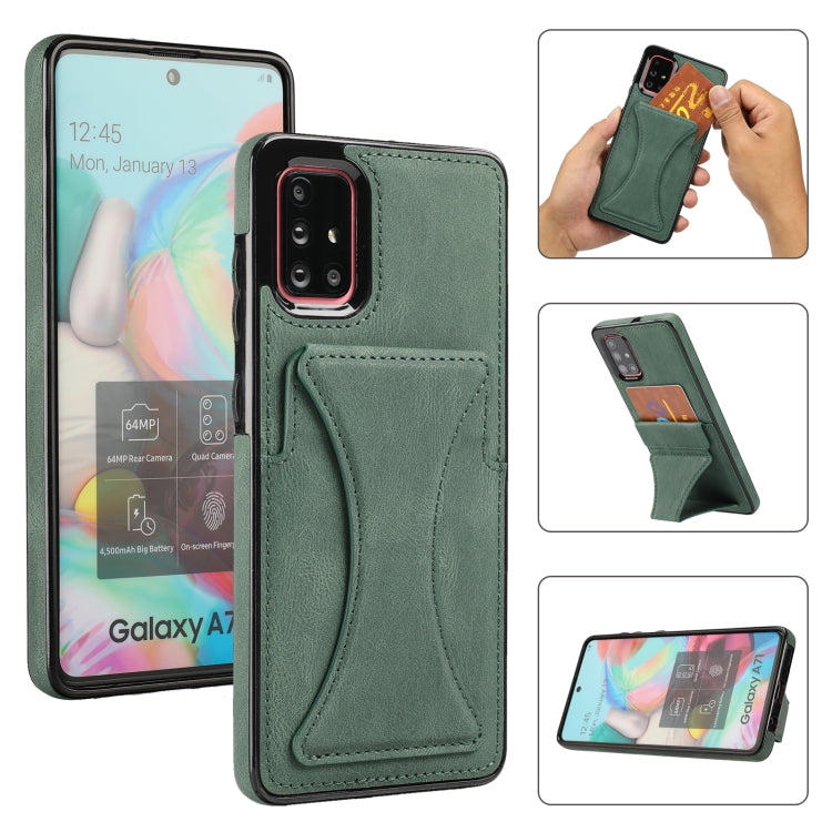 Ultra-thin Shockproof Protective Case with Holder & Metal Magnetic Function, For Samsung Galaxy A50s, For Samsung Galaxy A71, For Samsung Galaxy S10