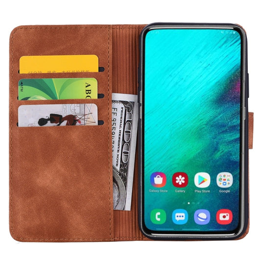 Premium embossed leather wallet case for Samsung Galaxy A series with protective flip design