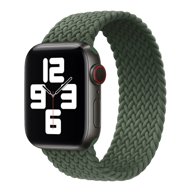 Metal Head Braided Nylon Solid Color Replacement Strap Watchband For Apple Watch Series 6 & SE & 5 & 4 40mm / 3 & 2 & 1 38mm, XS 128mm