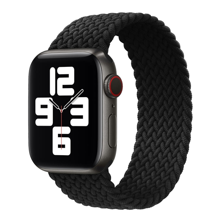 Metal Head Braided Nylon Solid Color Replacement Strap Watchband For Apple Watch Series 6 & SE & 5 & 4 40mm / 3 & 2 & 1 38mm, XS 128mm
