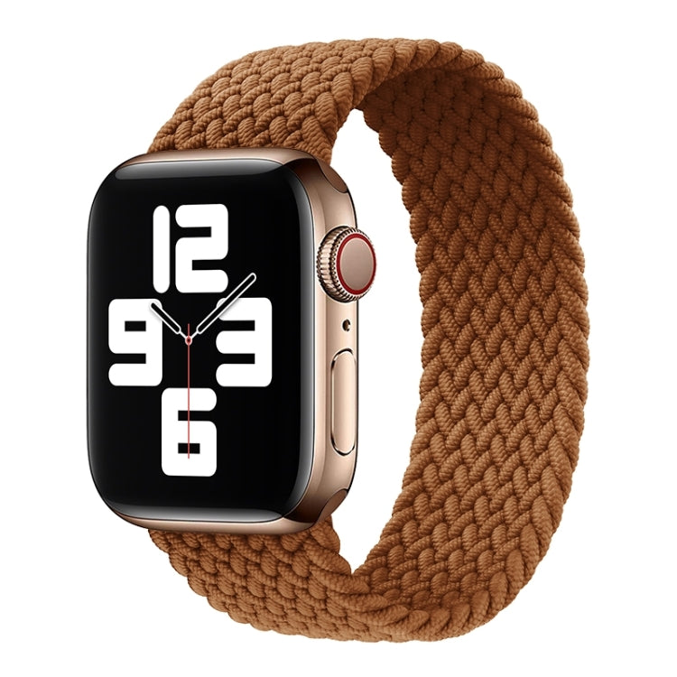 Metal Head Braided Nylon Solid Color Replacement Strap Watchband For Apple Watch Series 6 & SE & 5 & 4 40mm / 3 & 2 & 1 38mm, XS 128mm