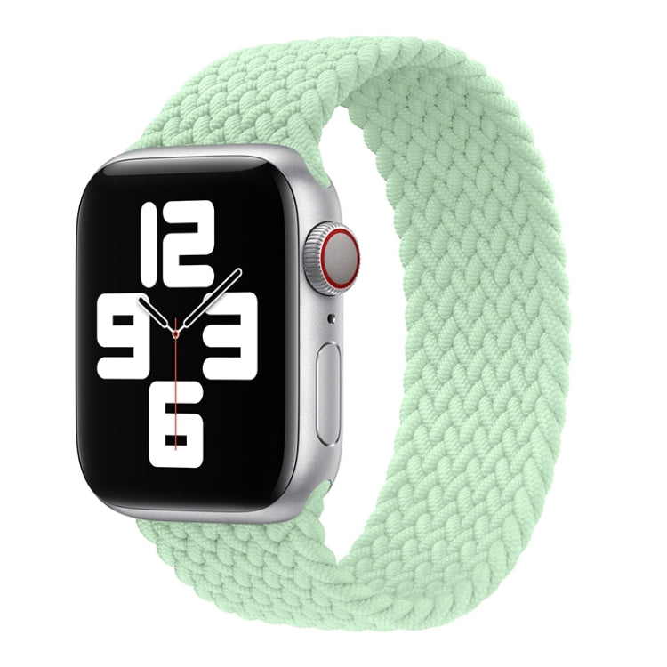 Metal Head Braided Nylon Solid Color Replacement Strap Watchband For Apple Watch Series 6 & SE & 5 & 4 40mm / 3 & 2 & 1 38mm, XS 128mm