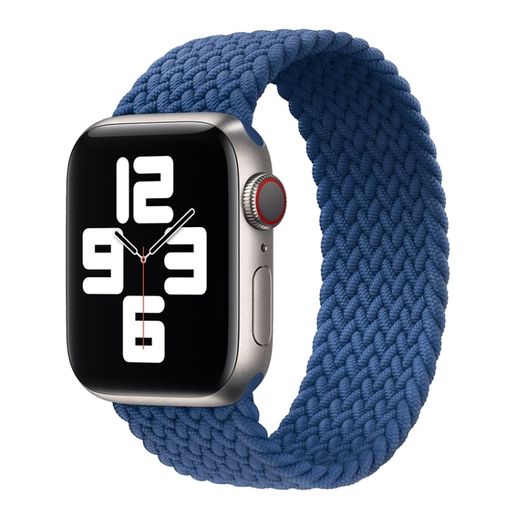 Metal Head Braided Nylon Solid Color Replacement Strap Watchband For Apple Watch Series 6 & SE & 5 & 4 40mm / 3 & 2 & 1 38mm, XS 128mm