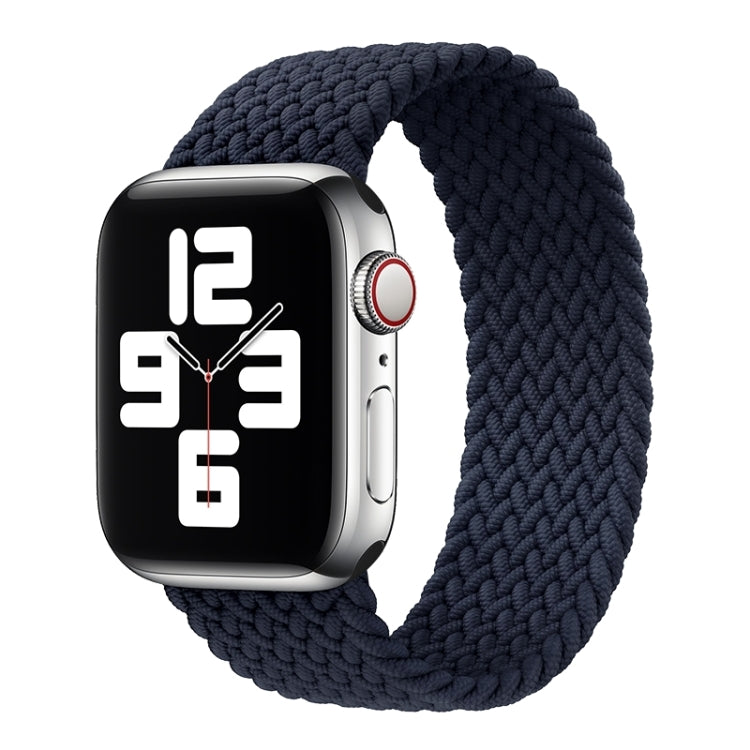 Metal Head Braided Nylon Solid Color Replacement Strap Watchband For Apple Watch Series 6 & SE & 5 & 4 40mm / 3 & 2 & 1 38mm, XS 128mm