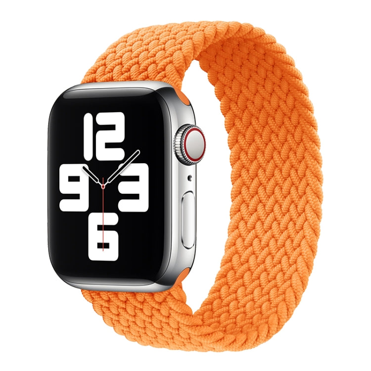 Metal Head Braided Nylon Solid Color Replacement Strap Watchband For Apple Watch Series 6 & SE & 5 & 4 40mm / 3 & 2 & 1 38mm, S 135mm