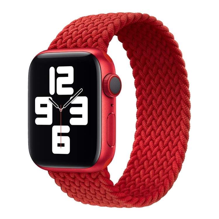 Metal Head Braided Nylon Solid Color Replacement Strap Watchband For Apple Watch Series 6 & SE & 5 & 4 40mm / 3 & 2 & 1 38mm, S 135mm