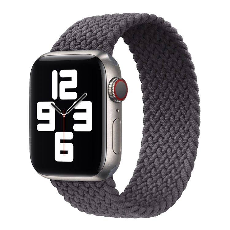 Metal Head Braided Nylon Solid Color Replacement Strap Watchband For Apple Watch Series 6 & SE & 5 & 4 40mm / 3 & 2 & 1 38mm, M 145mm