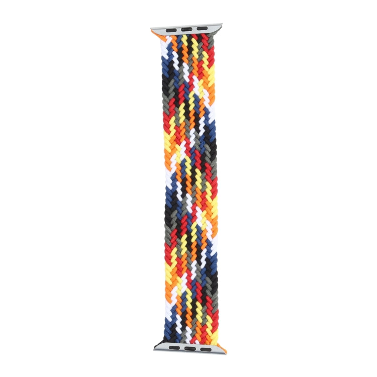 Rainbow Braided Single Loop Replacement Watchbands, Size: S 130mm For Apple Watch Series 6 & SE & 5 & 4 40mm / 3 & 2 & 1 38mm, S 130mm 40mm / 38mm