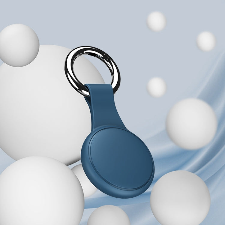 Anti-scratch Shockproof Silicone Protective Cover Case with Keychain Hook Loop For AirTag 2nd Gen / AirTag 1st Gen, Cat Ear