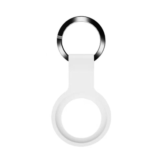 Liquid silicone AirTag 2nd Gen protective case with integrated key ring in vibrant color