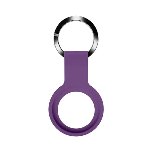 Keychain attachment detail showing reinforced silicone loop and metal key ring hardware