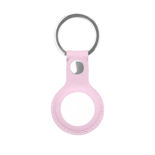 Mutural PU leather AirTag case with key ring in classic black