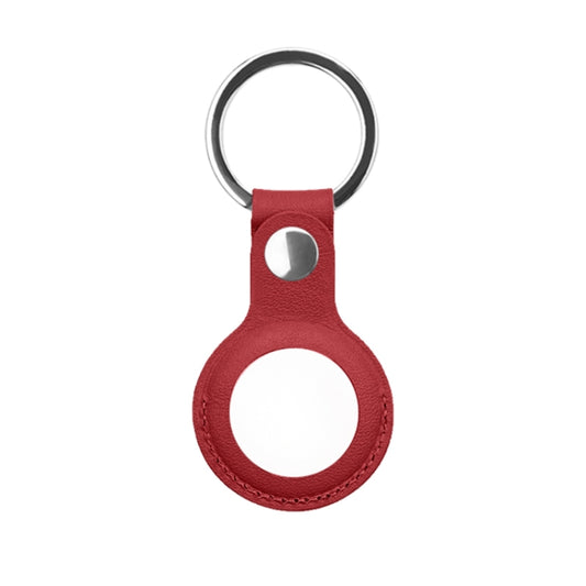 Key ring attachment loop on durable PU leather AirTag cover