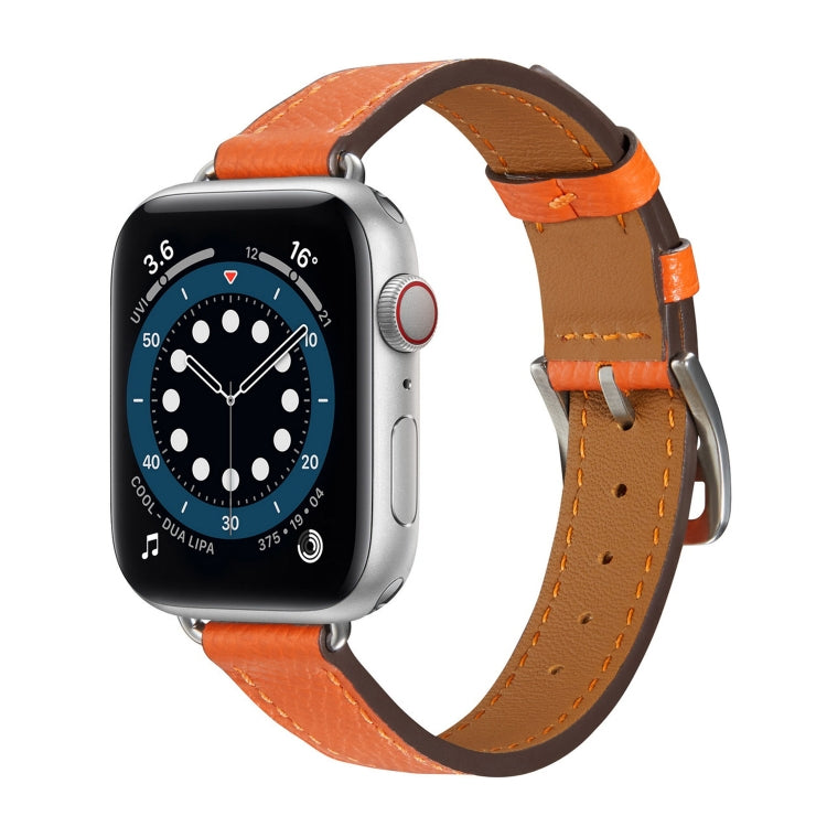 B Style Leather Strap Watchband For Apple Watch Series, 7 45mm / 6 & SE & 5 & 4 44mm / 3 & 2 & 1 42mm, 7 41mm / 6 & SE & 5 & 4 40mm / 3 & 2 & 1 38mm