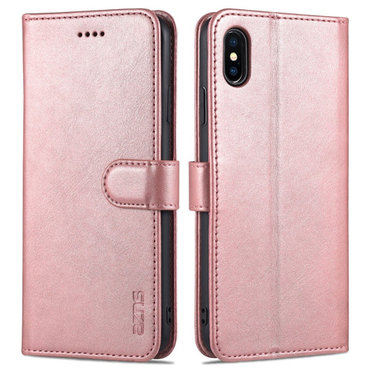 Close-up of calf leather texture on AZNS iPhone XS Max wallet case