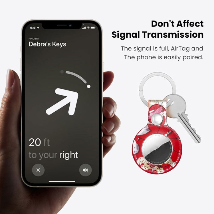 Leather Material Protective Cover For AirTag, Quick Install