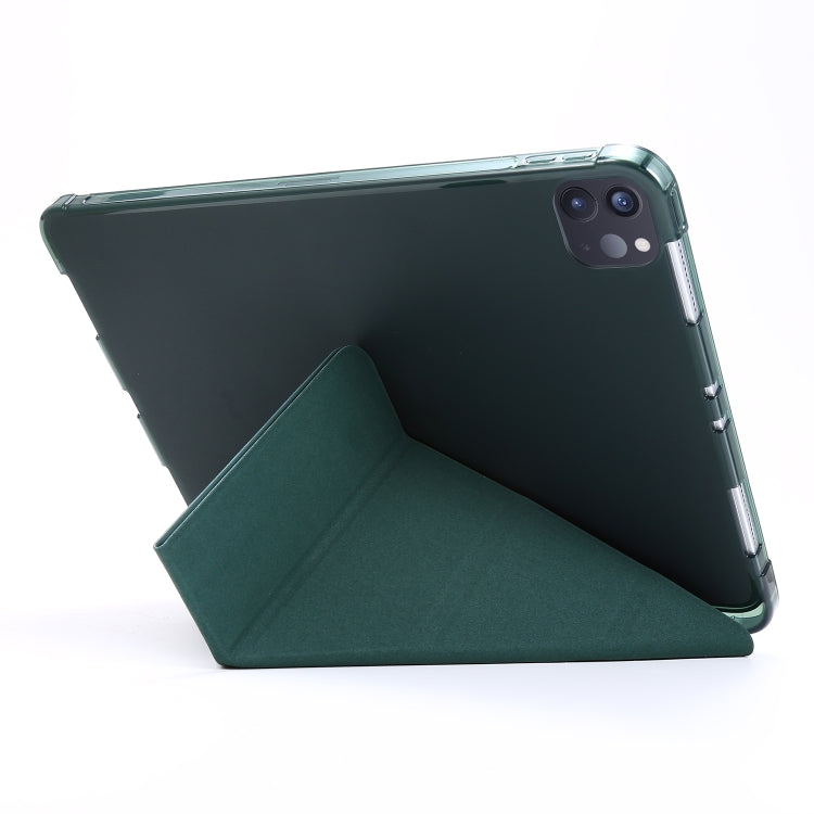 Multi-folding TPU Leather Tablet Case with Holder & Pen Slot, For iPad Pro 11 2022 / 2021, For iPad Air 13 2025 / 2024 / Pro 12.9 2022 / 2021, For iPad Air 13 2025 / 2025 / 2024 / Pro 12.9 2022 / 2021