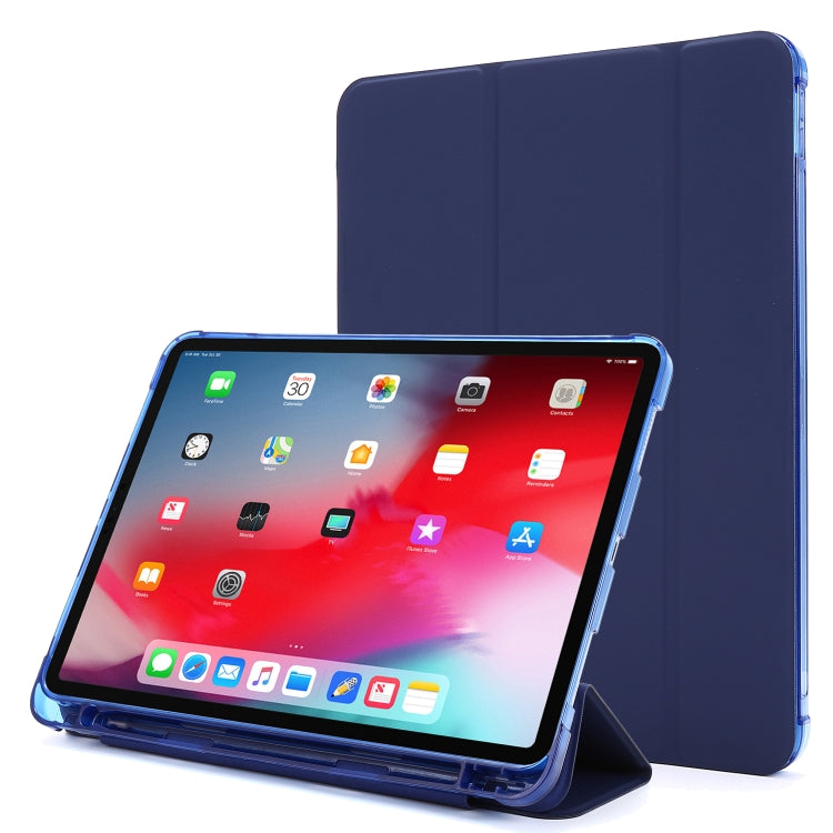 Multi-folding Horizontal Flip PU Leather + Shockproof Airbag TPU Case with Holder & Pen Slot & Wake-up / Sleep Function, For iPad Pro 11 2022 / 2021, For iPad Pro 12.9 2022 / 2021