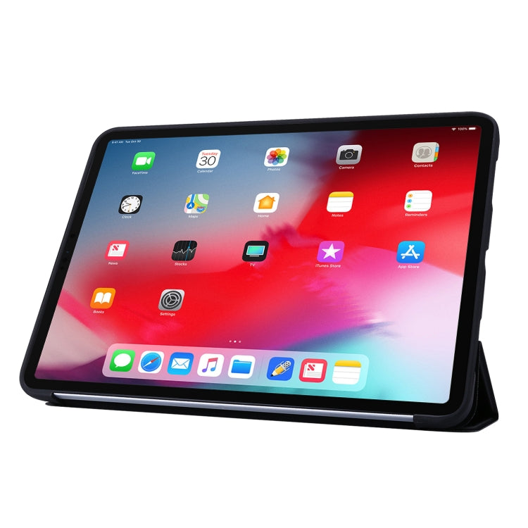 3-folding Horizontal Flip PU Leather + Honeycomb TPU Shockproof Case with Holder, For iPad Pro 11 2022 / 2021