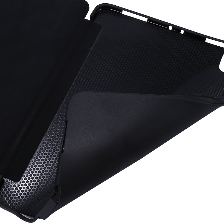3-folding Horizontal Flip PU Leather + Honeycomb TPU Shockproof Case with Holder, For iPad Pro 11 2022 / 2021