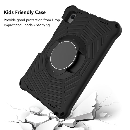 Black protective tablet case Tab S6 Lite P610 P615 with carry strap and storage compartments