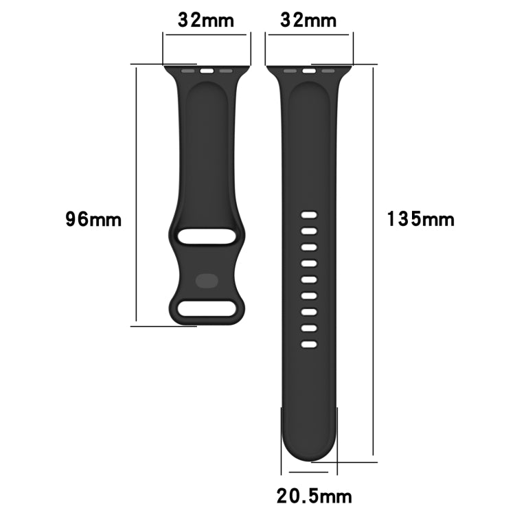 Large Size Silicone Watch Band For Apple Watch Series, 7 41mm / 6 & SE & 5 & 4 40mm / 3 & 2 & 1 38mm, Size: Large Size, 7 45mm / 6 & SE & 5 & 4 44mm / 3 & 2 & 1 42mm, Size: Large Size