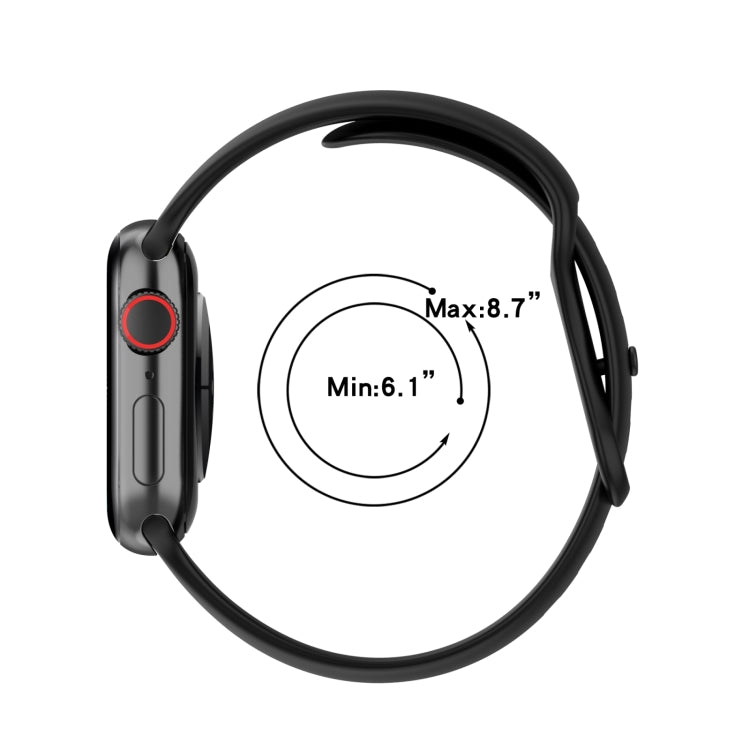 Large Size Silicone Watch Band For Apple Watch Series, 7 41mm / 6 & SE & 5 & 4 40mm / 3 & 2 & 1 38mm, Size: Large Size, 7 45mm / 6 & SE & 5 & 4 44mm / 3 & 2 & 1 42mm, Size: Large Size