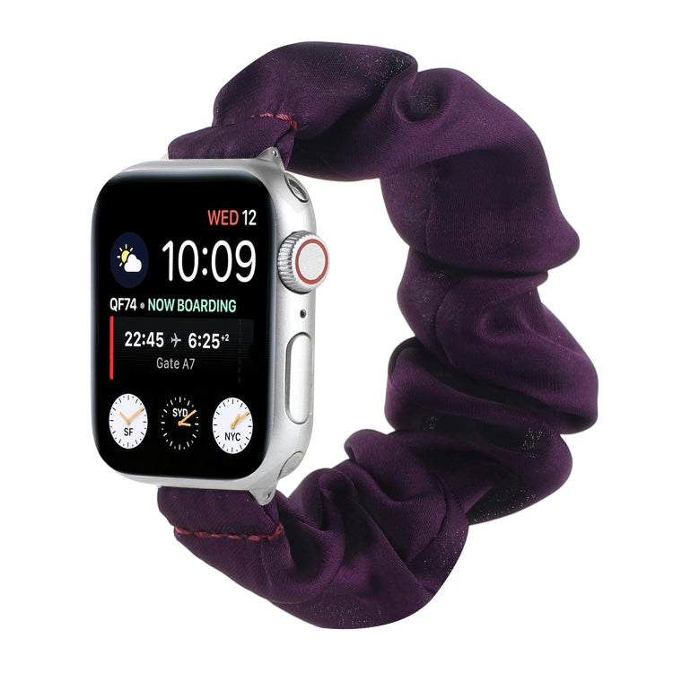 Scarf Hair Tie Replacement Watchbands For Apple Watch Series, 7 45mm / 6 & SE & 5 & 4 44mm / 3 & 2 & 1 42mm