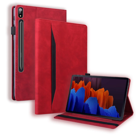 Shockproof leather flip case for Samsung Galaxy Tab S8+ with card slots and stand holder
