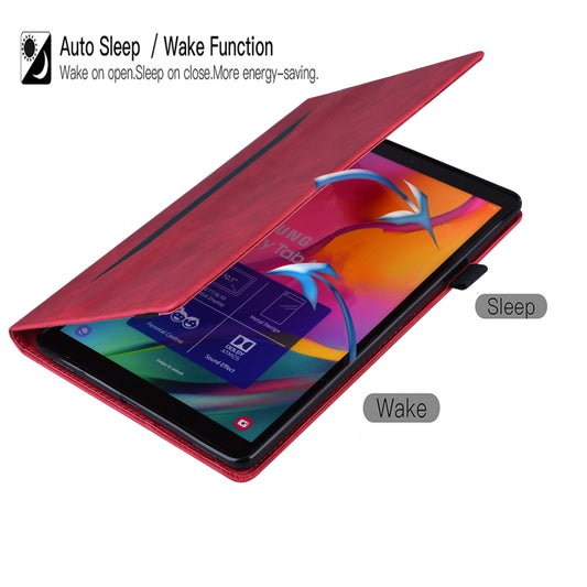 Durable leather tablet cover with sleep/wake activation for Tab S7+ and Tab S8+