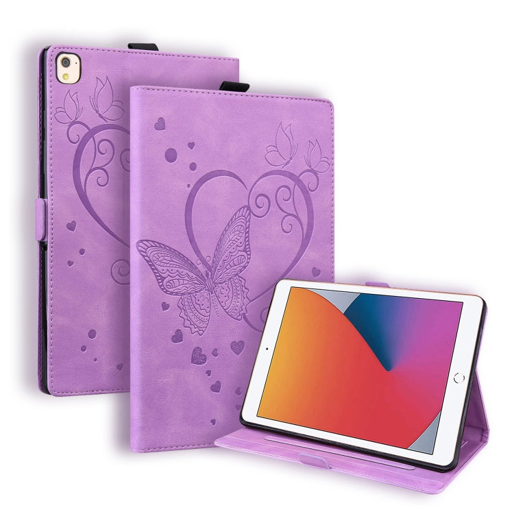 Love Butterfly Pattern Horizontal Flip Leather Case with Holder & Sleep / Wake-up Function, For iPad 9.7 (2017) (2018) / Air 2 Pro, For iPad 10.2 2021 / 2020 / 2019 / Air (2019) / 10.2 (2020), For iPad Mini 1 / 2 / 3 / 4 / 5����������������������������...