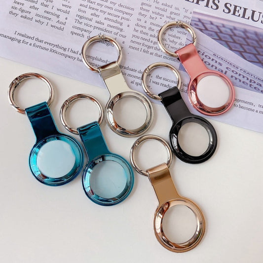 Anti-theft AirTag cover in shiny plated finish, durable TPU material for 1st gen and 2nd gen