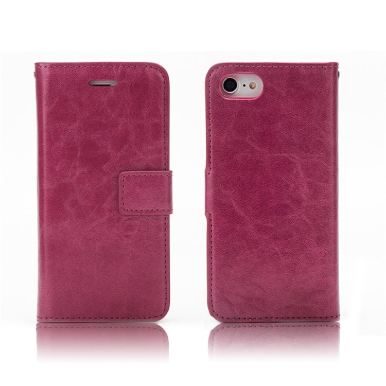 Crazy Horse Texture Detachable Magnetic Back Cover Horizontal Flip Leather Case with Holder & Card Slots & Photo Frame & Wallet, For iPhone SE 2022 / SE 2020 / 8 / 7