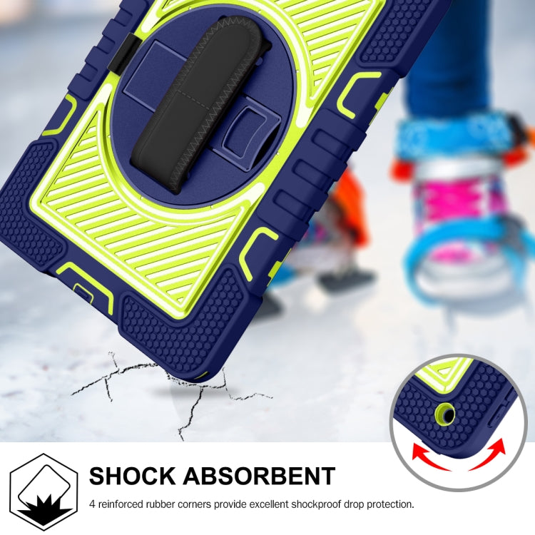 360 Degree Rotation Contrast Color Shockproof Silicone + PC Case with Holder & Hand Grip Strap & Shoulder Strap, For iPad 9.7 2018 / 2017, For iPad 10.9 / Pro 11 2020 / 2021 / 2018, For Samsung Galaxy Tab A7 Lite T220 / T225