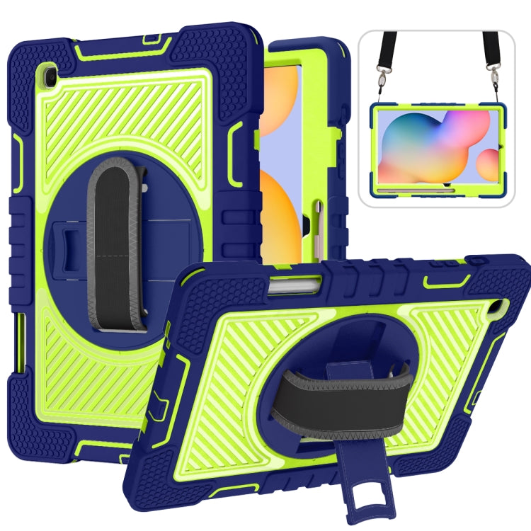 360 Degree Rotation Contrast Color Shockproof Silicone + PC Case with Holder & Hand Grip Strap & Shoulder Strap, For iPad 9.7 2018 / 2017, For iPad 10.9 / Pro 11 2020 / 2021 / 2018, For Samsung Galaxy Tab A7 Lite T220 / T225                            ...
