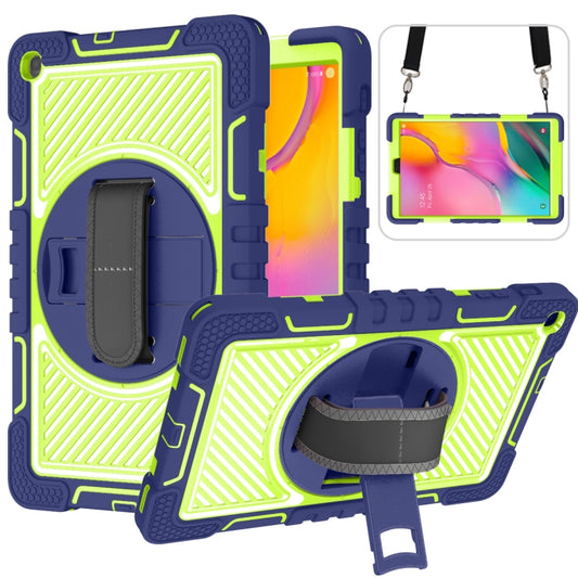 360-degree rotating Samsung Galaxy Tab case with contrast color shockproof silicone and PC protection